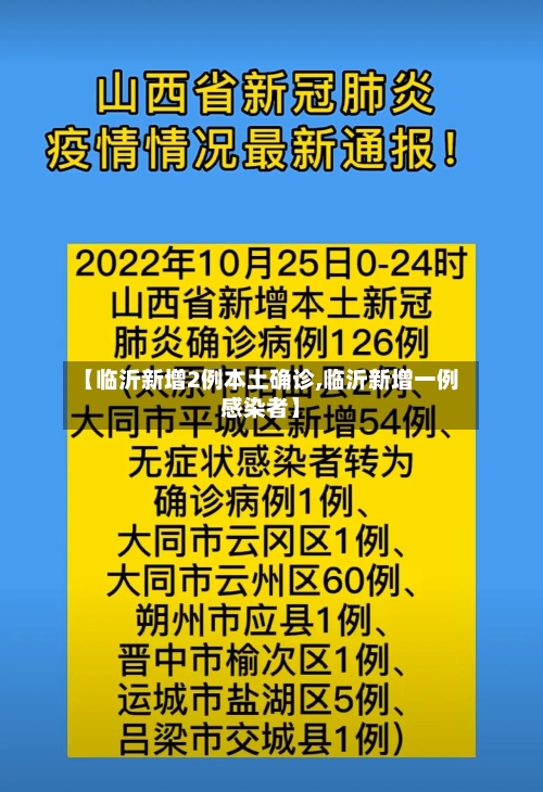 【临沂新增2例本土确诊,临沂新增一例感染者】