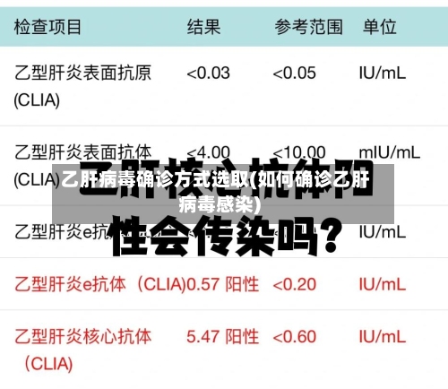 乙肝病毒确诊方式选取(如何确诊乙肝病毒感染)-第2张图片