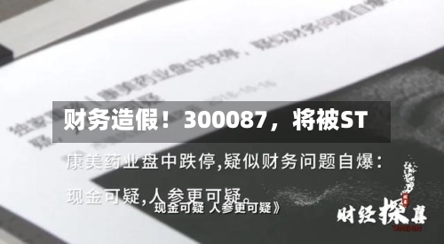 财务造假！300087，将被ST