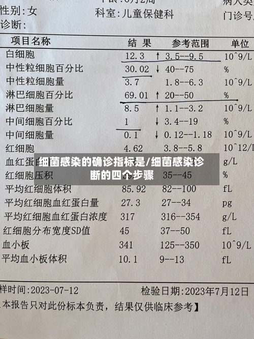 细菌感染的确诊指标是/细菌感染诊断的四个步骤