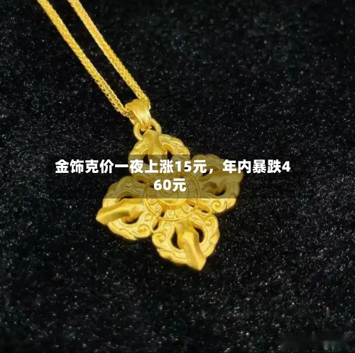 金饰克价一夜上涨15元，年内暴跌460元