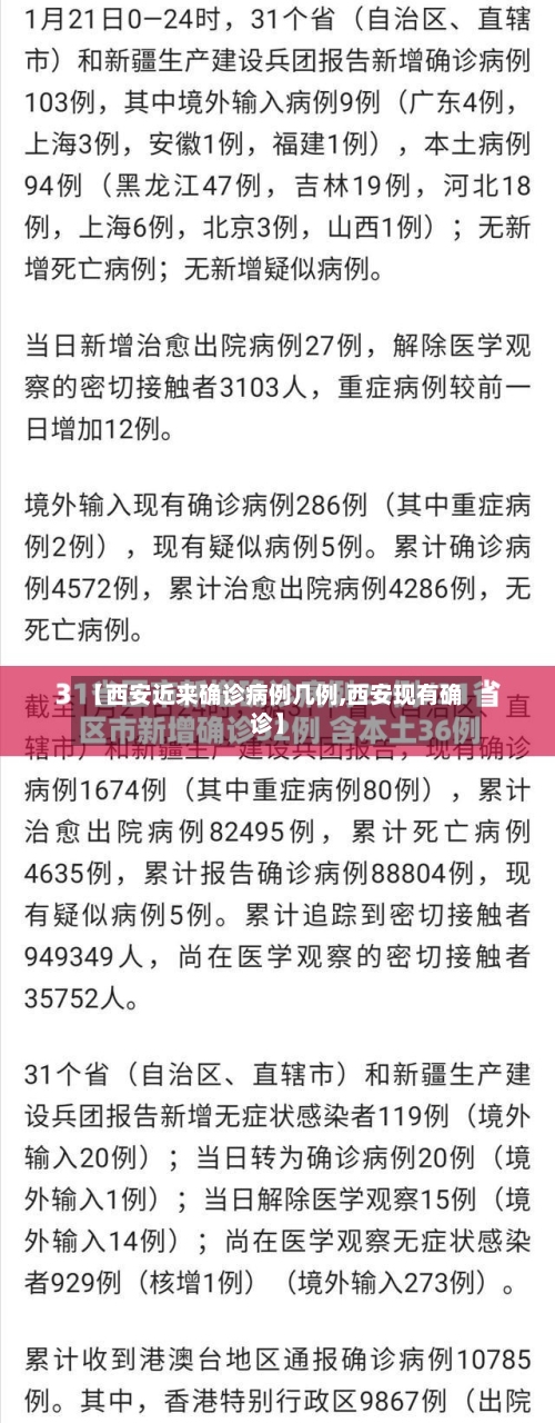 【西安近来确诊病例几例,西安现有确诊】