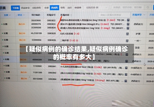 【疑似病例的确诊结果,疑似病例确诊的概率有多大】-第2张图片