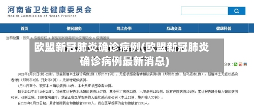 欧盟新冠肺炎确诊病例(欧盟新冠肺炎确诊病例最新消息)