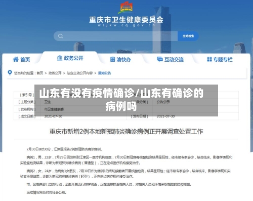 山东有没有疫情确诊/山东有确诊的病例吗-第2张图片
