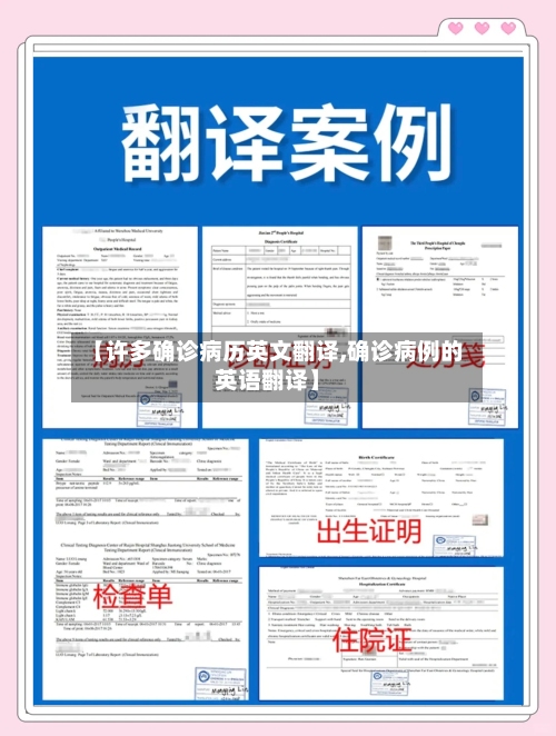 【许多确诊病历英文翻译,确诊病例的英语翻译】