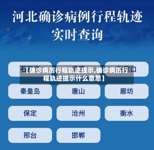【确诊病历行程轨迹提示,确诊病历行程轨迹提示什么意思】-第2张图片