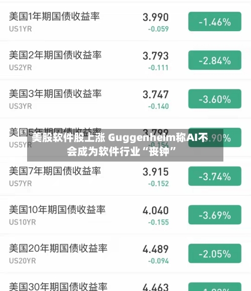 美股软件股上涨 Guggenheim称AI不会成为软件行业“丧钟	”-第3张图片