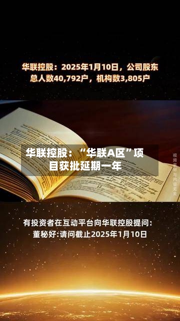 华联控股：“华联A区”项目获批延期一年-第2张图片