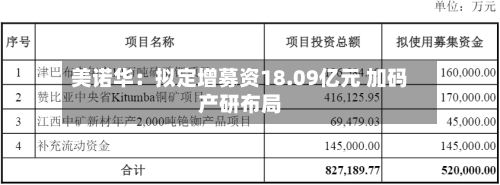美诺华:拟定增募资18.09亿元 加码产研布局-第2张图片