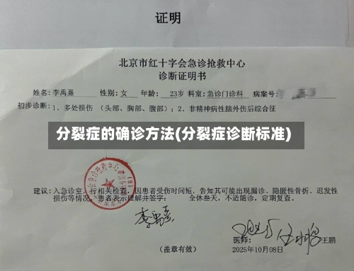 分裂症的确诊方法(分裂症诊断标准)