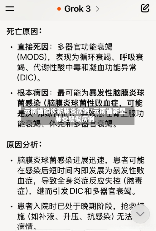 云南省确诊新肺炎病例/云南省新型肺炎疑似病例