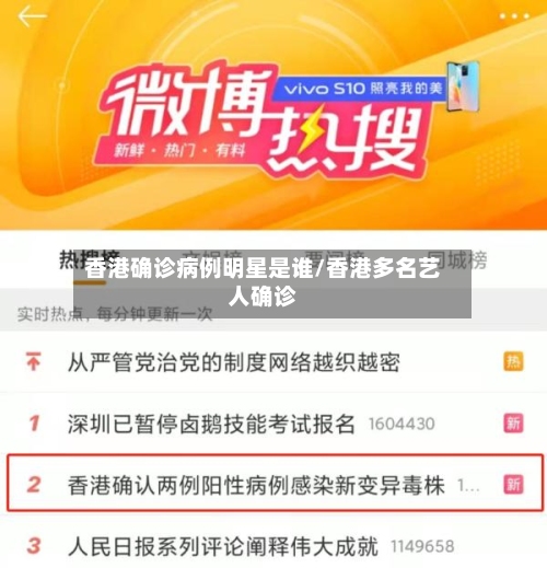 香港确诊病例明星是谁/香港多名艺人确诊
