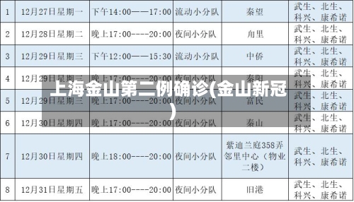 上海金山第二例确诊(金山新冠)-第3张图片