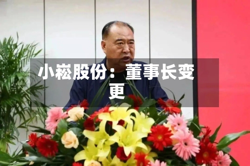 小崧股份:董事长变更-第3张图片