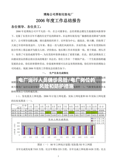 电厂运行人员确诊风险/电厂岗位的风险和防护措施-第2张图片