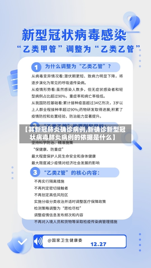 【其新冠肺炎确诊病例,新确诊新型冠状病毒肺炎病例的依据是什么】