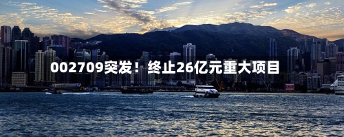 002709突发！终止26亿元重大项目-第3张图片