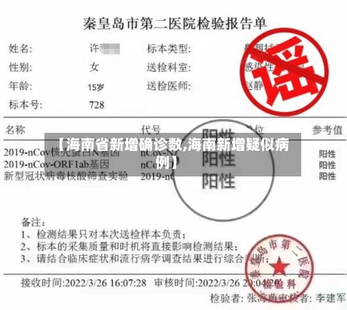 【海南省新增确诊数,海南新增疑似病例】