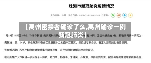 【禹州密接者确诊了么,禹州确诊一例新冠肺炎】-第3张图片