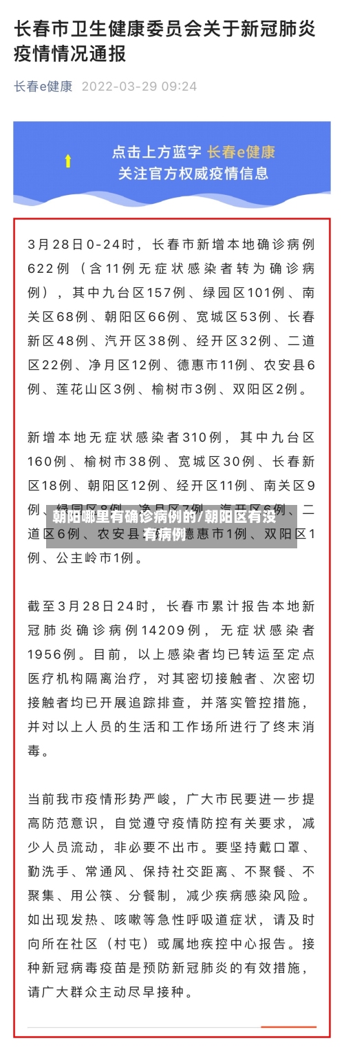 朝阳哪里有确诊病例的/朝阳区有没有病例-第2张图片
