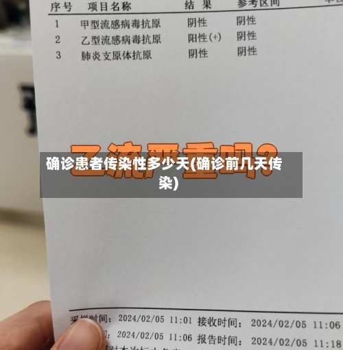 确诊患者传染性多少天(确诊前几天传染)