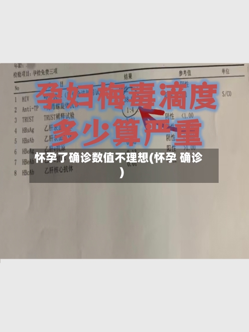 怀孕了确诊数值不理想(怀孕 确诊)-第2张图片