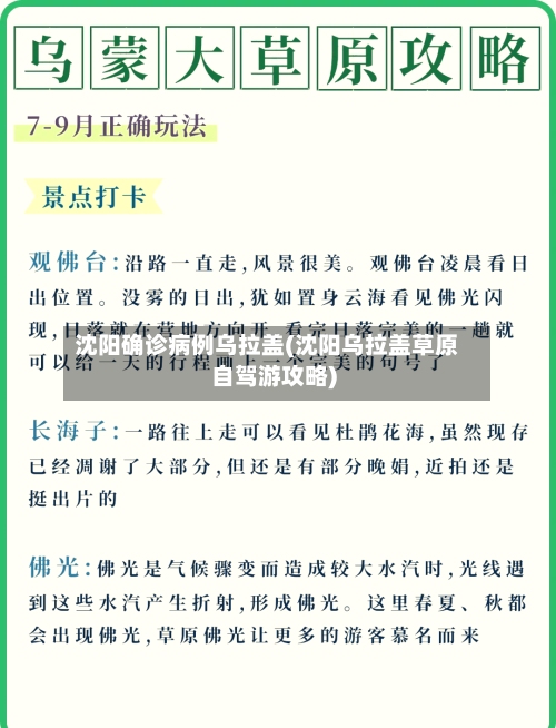 沈阳确诊病例乌拉盖(沈阳乌拉盖草原自驾游攻略)