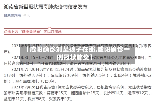 【咸阳确诊刘某孩子在那,咸阳确诊一例冠状肺炎】-第3张图片